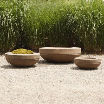 Cast Stone Wide Rim Bowl Planter