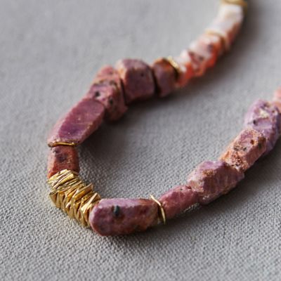 Peruvian Opal & Ruby Necklace