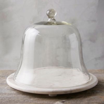 Marble Glass Cake Cloche Terrain