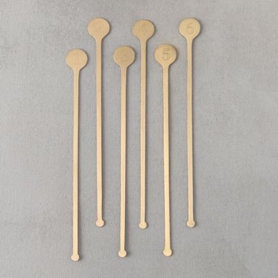 Numbered Cocktail Stirrers, Set of 6