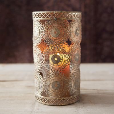 Punched Lace Votive Holder