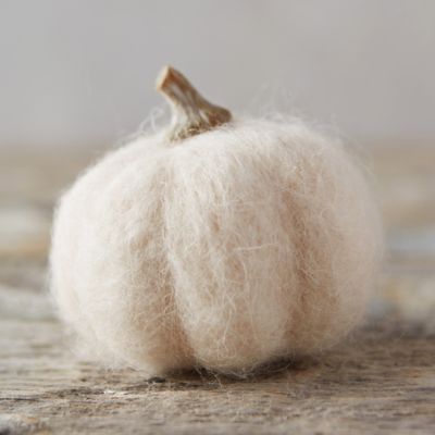 Felt Pumpkin, White