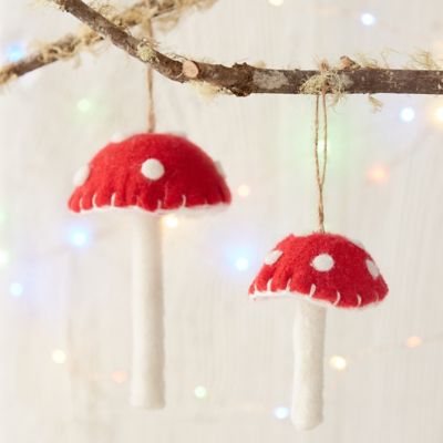 Woolly Mushroom Ornament