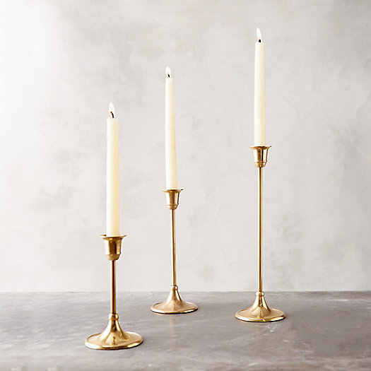 View larger image of Antiqued Brass Candlestick, Tall