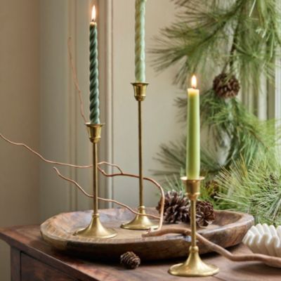 Antiqued Brass Candlestick, Tall - Terrain