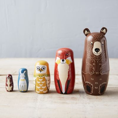 woodland nesting dolls