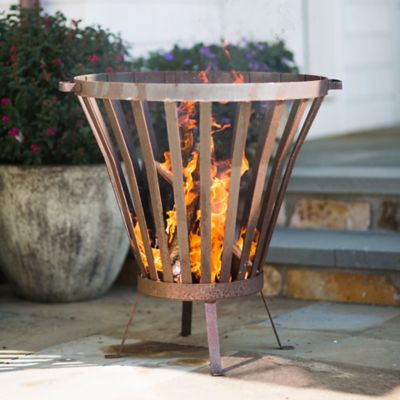 Steel Basket Fire Pit, Circle