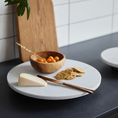 Handcrafted Beige Marble Lazy Susan