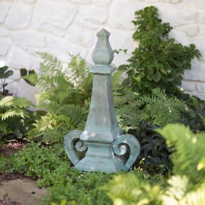 Verdigris Scroll Base Finial