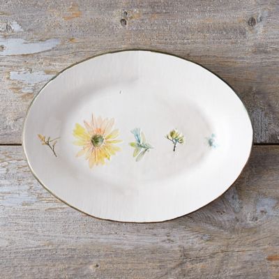 Garden Blooms Ceramic Platter