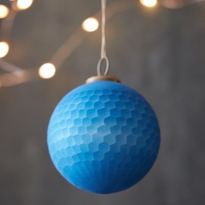 Hexagon Facets Globe Ornament