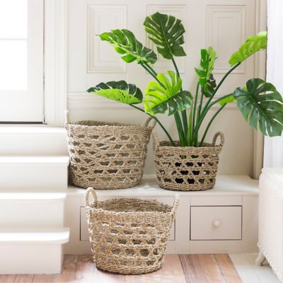 Woven Seagrass Rope Basket