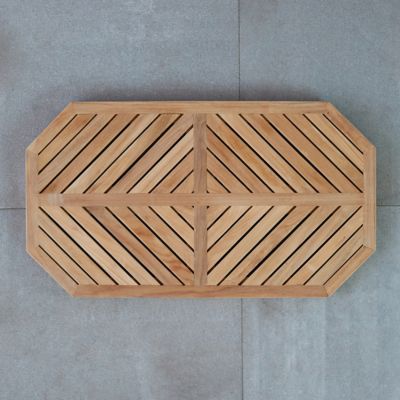 Geometric Teak Doormat Terrain