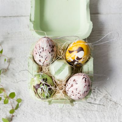 Marbled Chocolate Egg Ornaments
