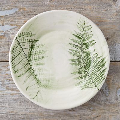 Green Fern Dinner Plate