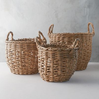 Faux Wicker Basket
