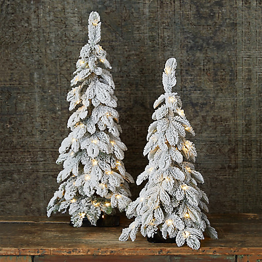 View larger image of Faux Snowy Pre-lit LED Alpine Tabletop Tree
