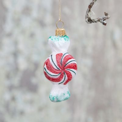 Peppermint Candy Glass Ornament