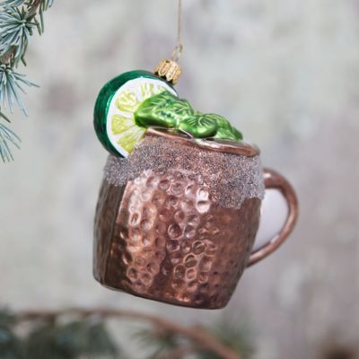 Moscow Mule Glass Ornament