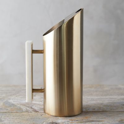 Brass + Marble Pitcher