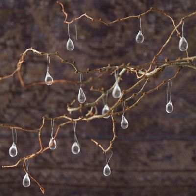 Raindrop Glass Ornaments