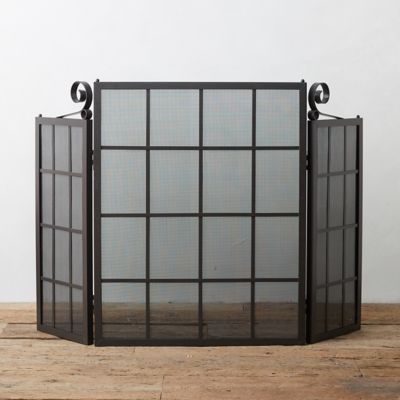 Windowpane Fireplace Screen