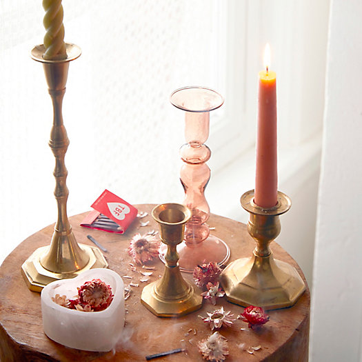 View larger image of Antiqued Brass Candlestick, Tall