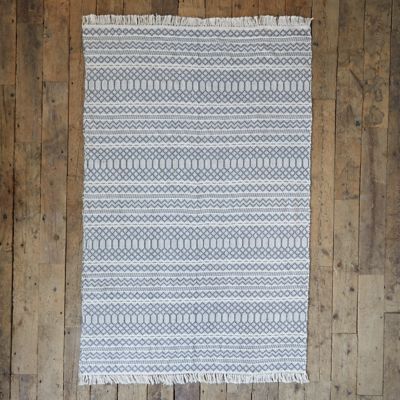 Fringed Geometric Outdoor Rug