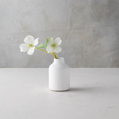 Floral Ceramic Bud Vase in White, Size: Medium at Terrain