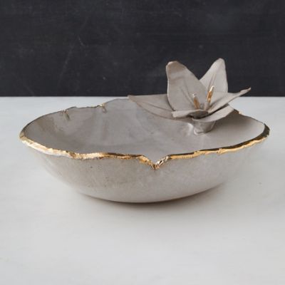 Lily Stoneware Serving Bowl
