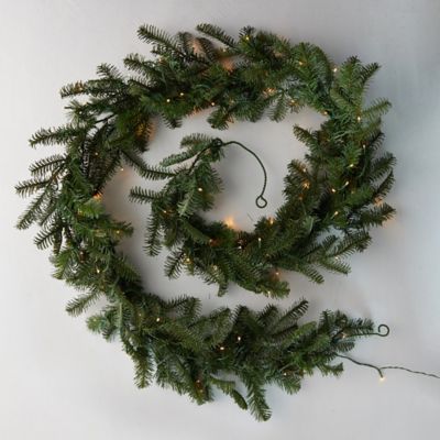 Faux Pre-Lit LED Nordmann Fir Garland