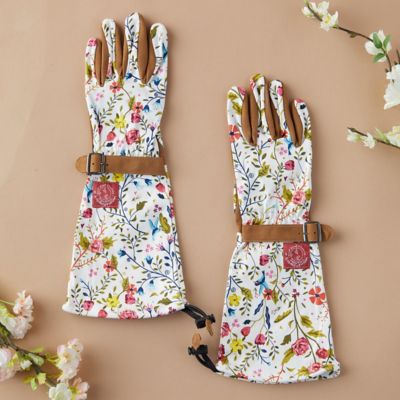 Long Floral Garden Gloves