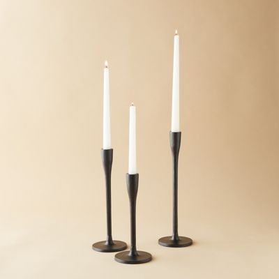 black candlestick holder