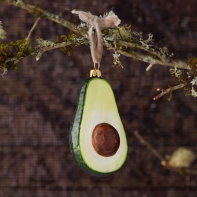 Avocado Glass Ornament