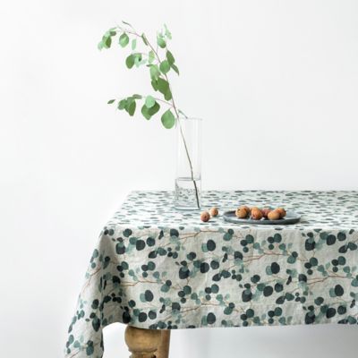 Lithuanian Linen Tablecloth, Eucalyptus