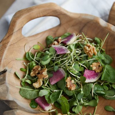 Teak Wood Salad Serving Bowl