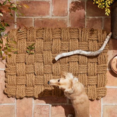 This house is Pit protected™ doormat safety love dog door mat