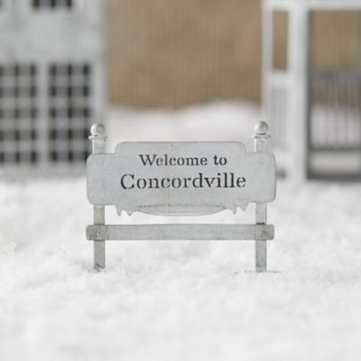Concordville Zinc Welcome Sign
