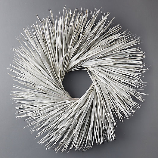 View larger image of Preserved White Palmetto Leaf Wreath