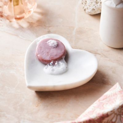 Marble Stone Heart Soap Dish