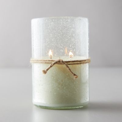 Bubble Glass Candle, Honeysuckle