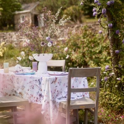 Lithuanian Linen Tablecloth, Painted Florals - Terrain