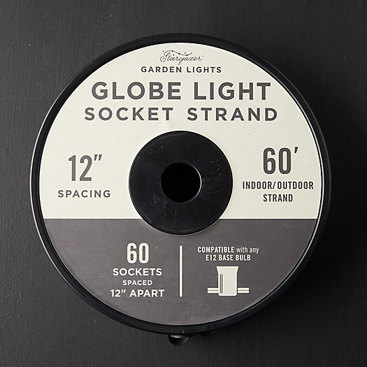 View larger image of Stargazer Garden Lights Globe Lights Socket Strand, 60'