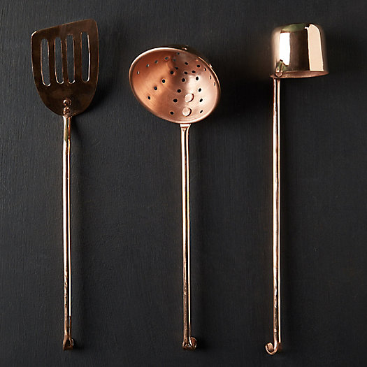 View larger image of Copper Kitchen Tools, Set of 3