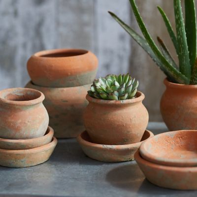 Tall Geo Terracotta Planter - Terrain