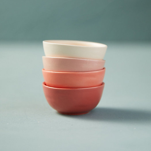 View larger image of Ceramic Pinch Bowls, Pink Set of 4