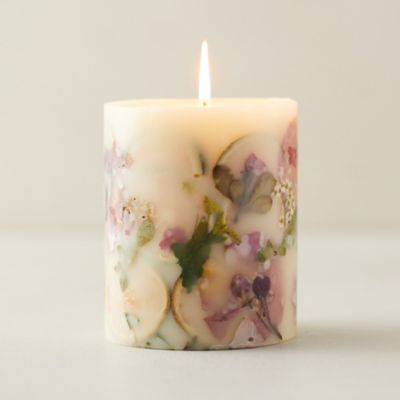 Pressed Botanicals Candle, Lemon + Lychee