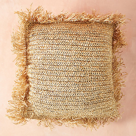 View larger image of Fringed Raffia Pillow