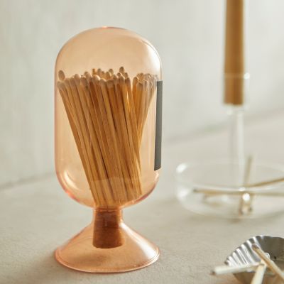 Glass Cloche with Matches