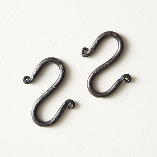 View larger image of Antique Black Forged Iron Link 2 Hooks, 3" Set of 2